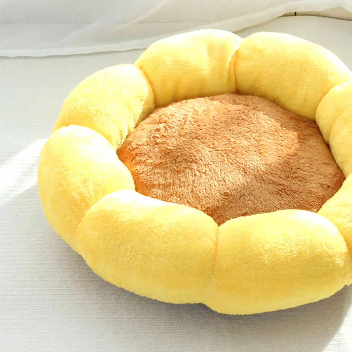 Sunflower Plush Pet Bed