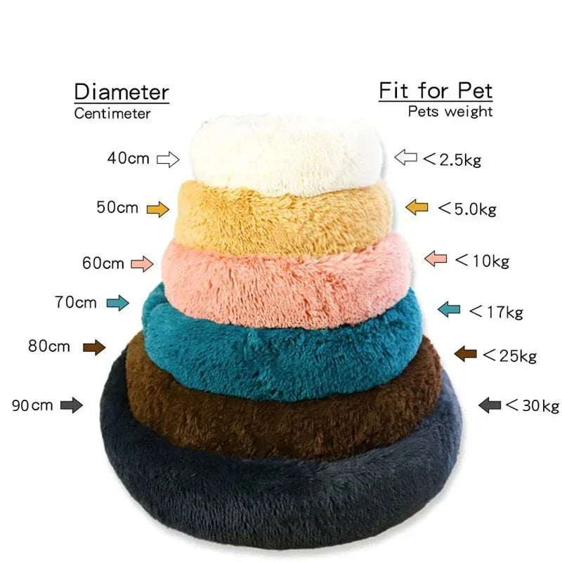 Fluffy Donut Cuddler Pet Bed