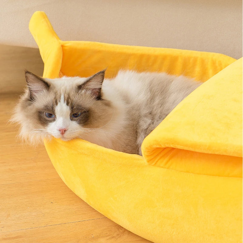 Banana-Shaped Pet Bed