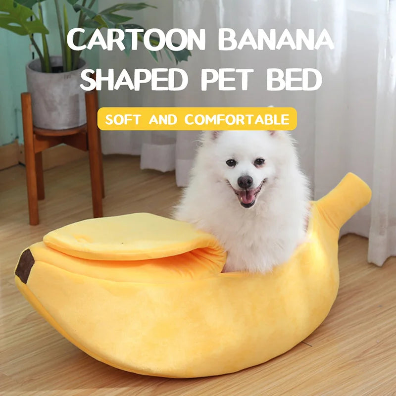 Banana-Shaped Pet Bed