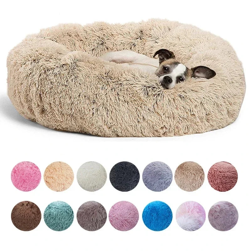 Fluffy Donut Cuddler Pet Bed