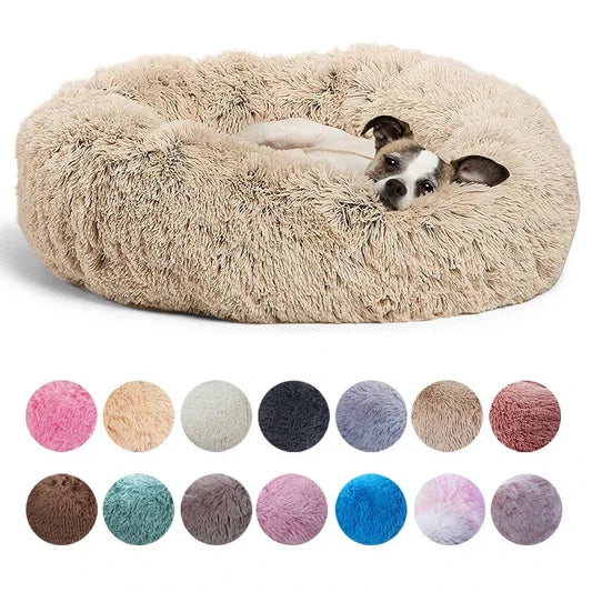 Fluffy Donut Cuddler Pet Bed