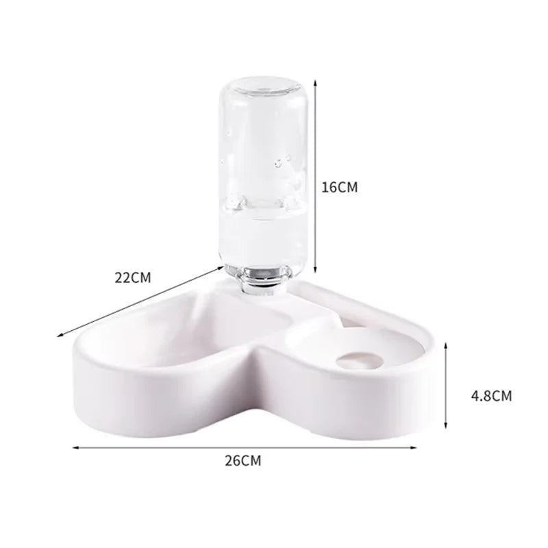 Corner Pet Feeder with Automatic Water Dispenser