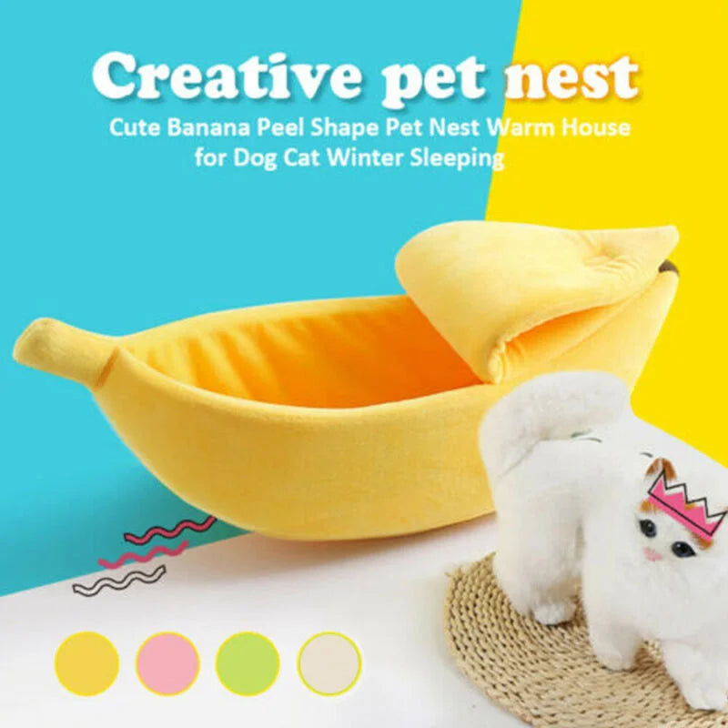 Banana-Shaped Pet Bed
